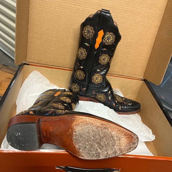 Lucchese cowboy boots western leather hand stitched 6.5 very light usage - Picture 5 of 6